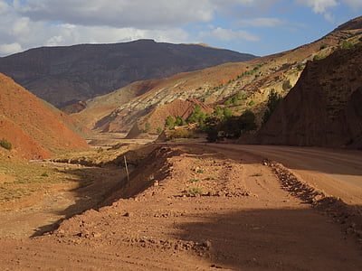 Марокко, дорога, пустыня, песок, Природа, пейзаж