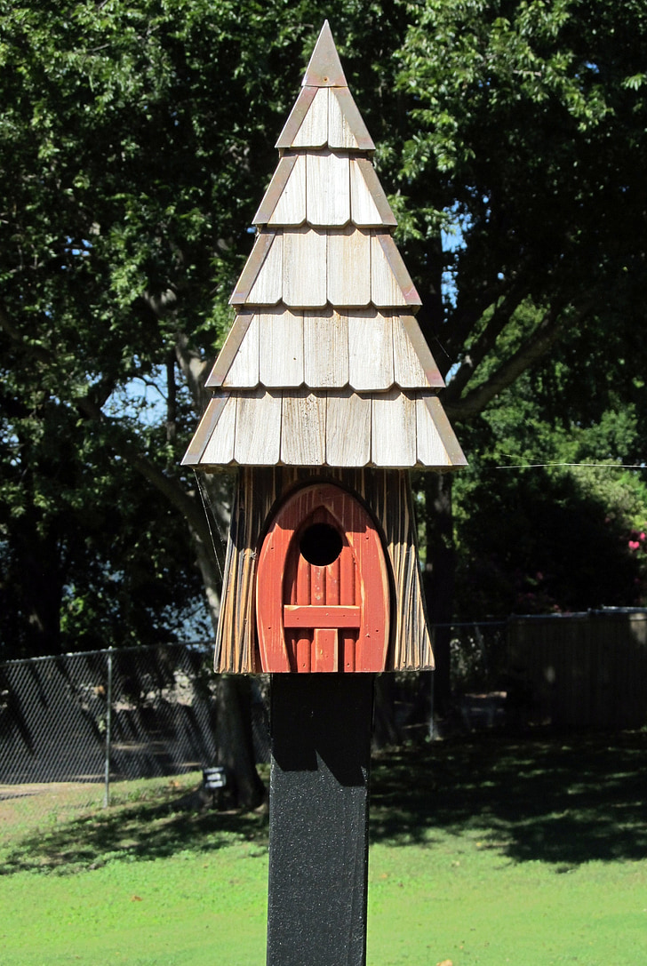Birdhouse, vogel, huis, nest, hout, houten, decoratieve