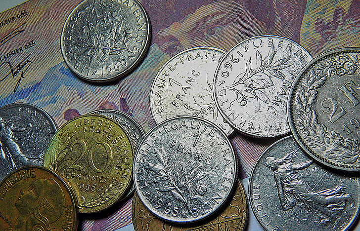 argent, devise, pièces de monnaie, Finance, trésorerie, geldwert, pièce de monnaie
