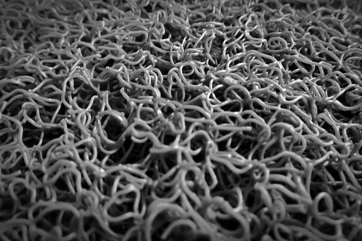 carpet, mat, doormat, textile, macro, abstract, black and white