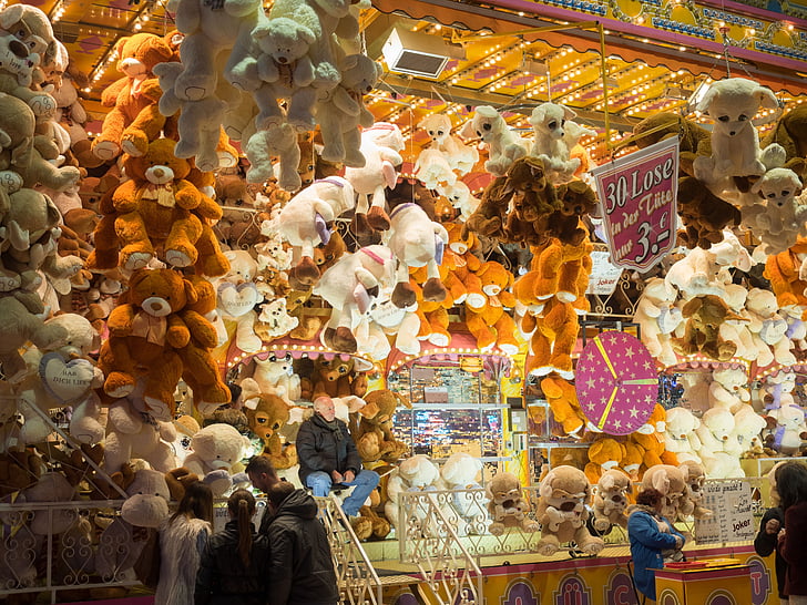 tahun pasar, adil, festival rakyat, Hamburg, Jerman, Teddy, beruang