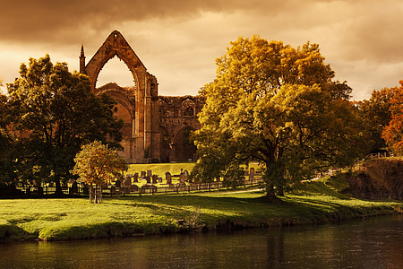 bolton abbey, ancient, architecture, cemetery, christian, christianity, church
