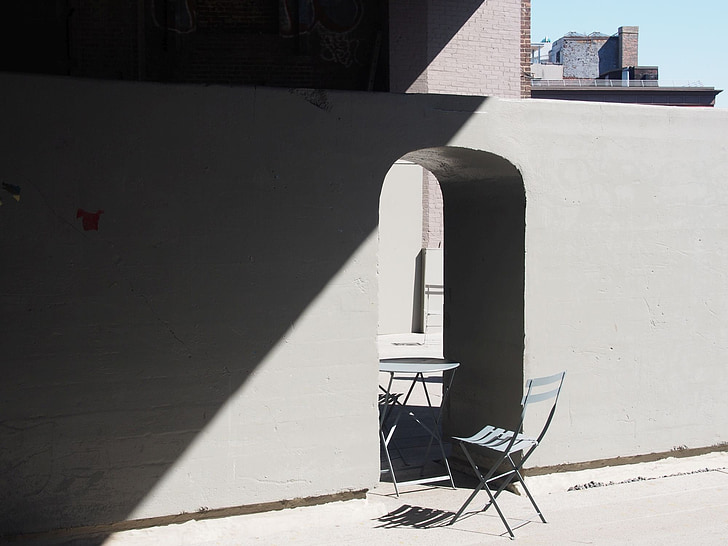 chair, geometry, architecture, loneliness