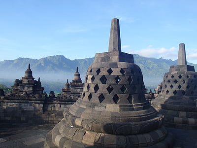 Borobudur, chrám, Asie, Indonésie, cestování, Java, Architektura