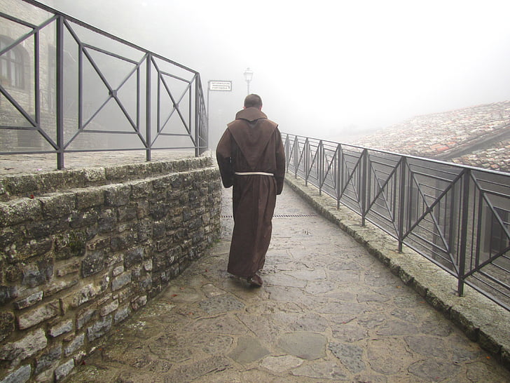 franciscan, monk, verna, monastery, men, people, one Person