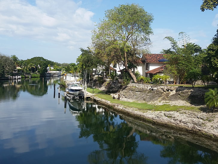 air, Sungai, rumah, aliran, indah, Danau, liburan