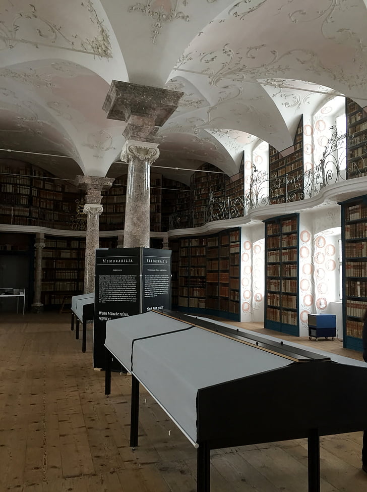 l'Abadia de, Monestir, Biblioteca, Einsiedeln, Cantó de schwyz, Suïssa
