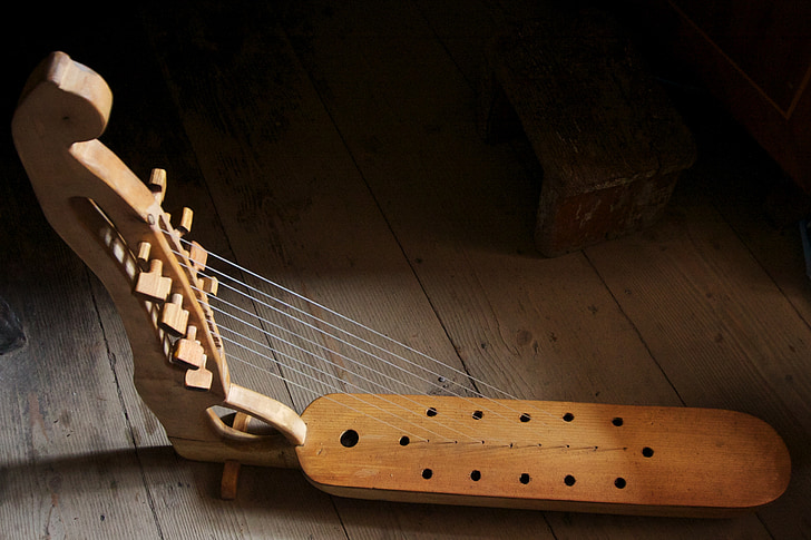 arpa, in legno, tradizionale, Changi, Georgia, Svaneti, chitarra