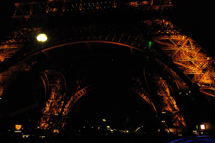 Eiffelova veža, Paríž, noc
