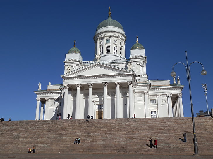 Katedra, Helsinki, Finlandia, Architektura, Kościół, słynne miejsca, Kopuła