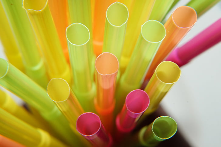 stro, drinken van stro, macro, kleurrijke, neonkleuren, potlood, multi gekleurd
