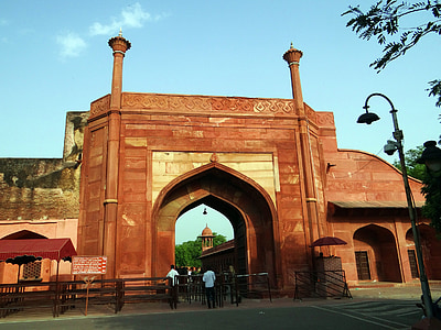 östra porten, Taj mahal, Agra, världsarvet, Indien