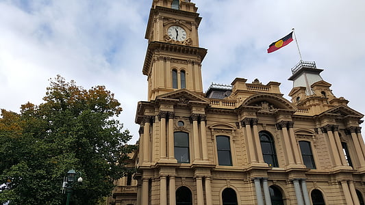 Câmara Municipal, Bendigo, Austrália, arquitetura, edifício, Torre, pináculo