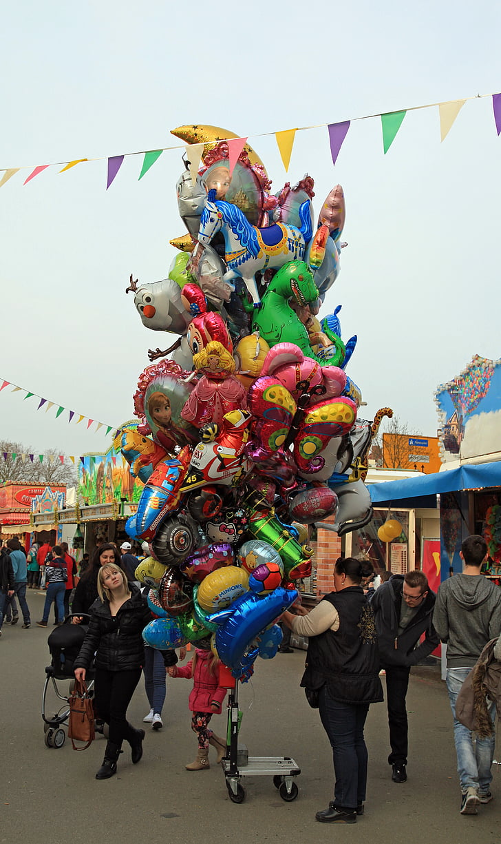 jaar markt, Folk festival, ballonnen, kleurrijke, Kermis, Kleur, carnies