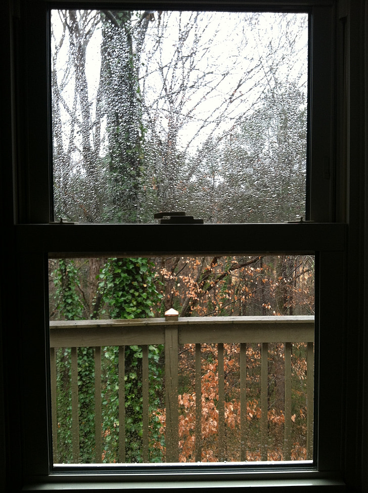 prozor, priroda, kiša, kiša pada, kapljica kiše, kapi kiše, okvir