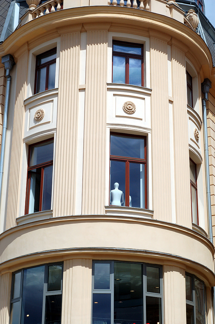 ház, város, Arch, Brno, Cseh Köztársaság, építészet, ablak, karakter