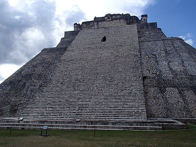 Uxmal, Yucatan, Maya, Piramida, Maya, Piramida, arsitektur