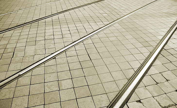 track, paving, the tram, steel, pattern, full frame, no people