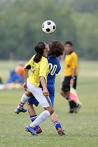 football, soccer, head, competition, game, action, players