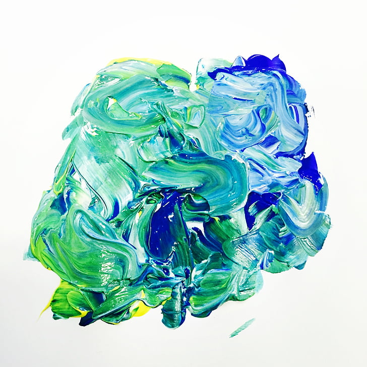pintura, resum, textura, blau, fons, líquid, creativitat