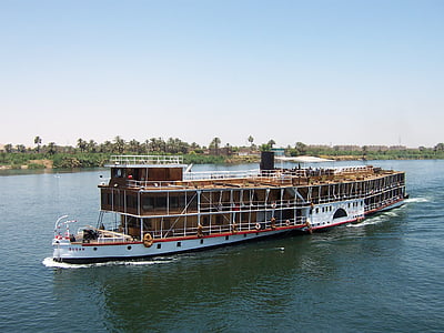 nile, egypt, river, water, nature, ship, cruise