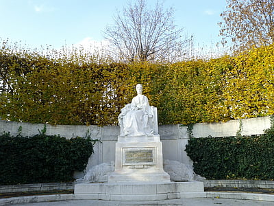 Vienne, jardin du peuple, Elisabeth, lieux d’intérêt, impératrice, marbre