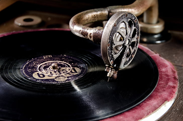 vinyl, kỷ lục, máy nghe nhạc, Hoài niệm, Vintage, thiết bị, Bàn xoay