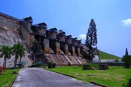 Dam, hemavathi rivier, toeristische attractie, gorur, Hassan, Karnataka, India