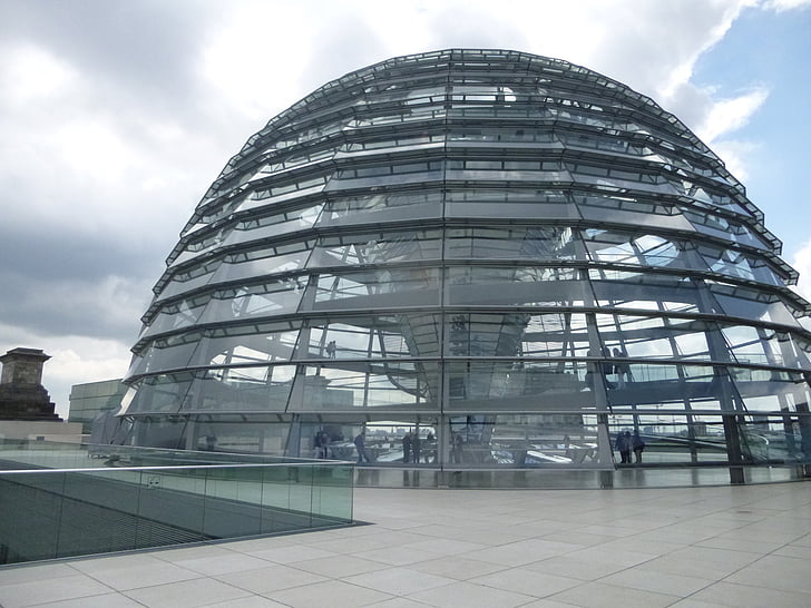 staklenom kupolom, Bundestag, Reichstag, arhitektura, Njemačka
