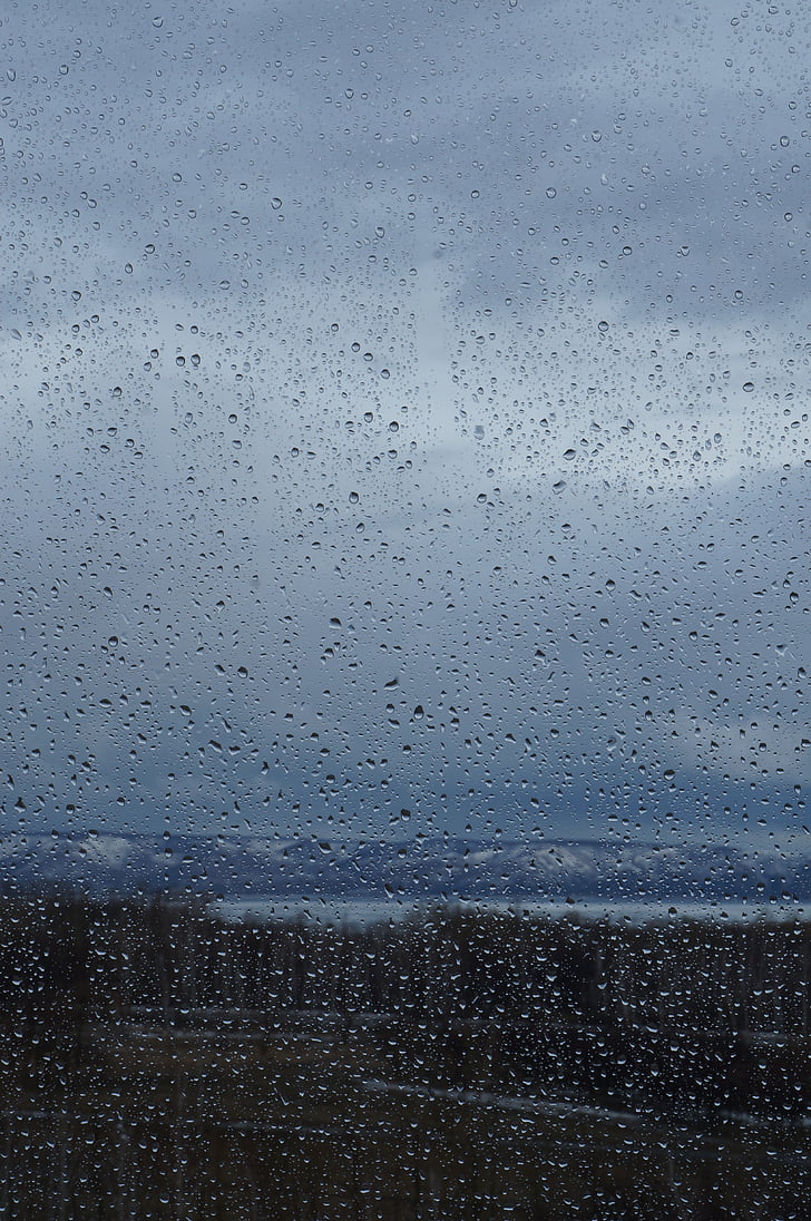 hujan, jendela, musim gugur, kaca, Street, basah, tetes hujan