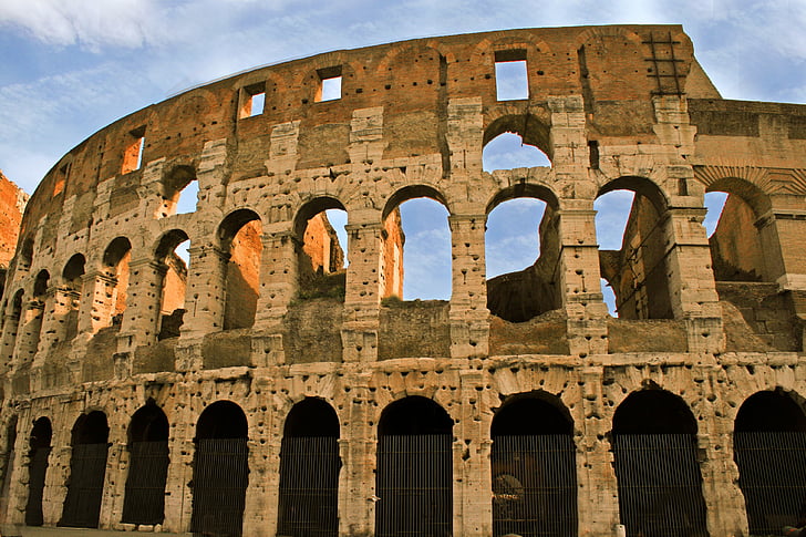 Colosseum, ROM, Róma, gladiátorok, Olaszország, épület, Arena
