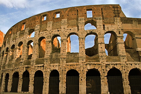 Coliseu, ruína, Roma, gladiadores, Itália, edifício, Arena