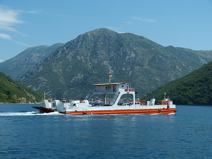 Kotor, Crna Gora, Balkana, mediteranska, krajolik, trajekt, odmor