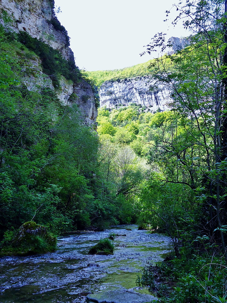 queda da druise, Drôme, França, Gorges, Omblèze, água, natureza