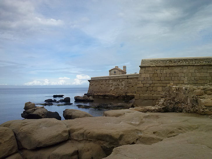 island, sea, fortress, tabarca, rocks, landscapes, sky
