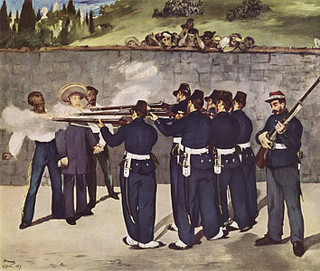 painting, execution, firing, emperor, mexico, 1867, édouard manet