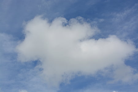 Sky, Cloud, formulár, biela, modrá, biely oblak, zamračené