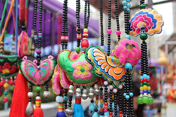 embroidery, china wind, jewelry, national traditional culture, cultures, multi Colored, decoration