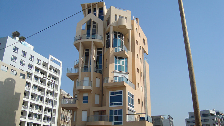 pastatas, namas, Architektūra, Miestas, Tel Avivas, dizainas, gyvenamųjų namų