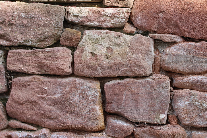 pedres, paret, mur de pedra, fons, estructura, patró, apilen