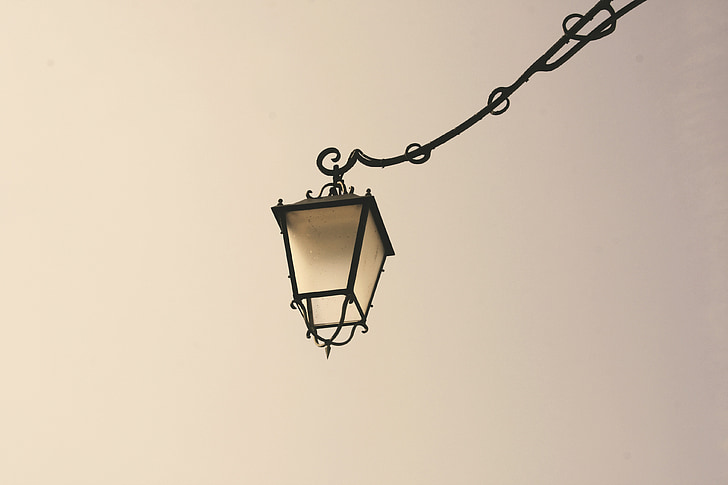 strada luminii, lampă de post, iluminat, Vintage, ornat