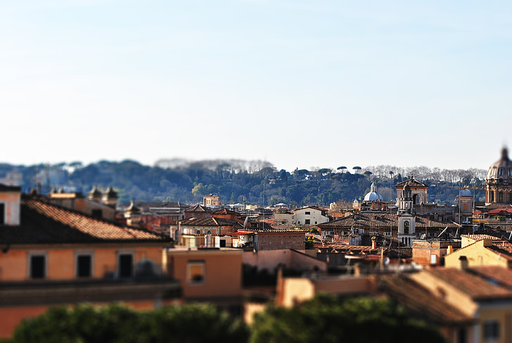 Roma, Itália, cidade, paisagem, Em casa, telhado