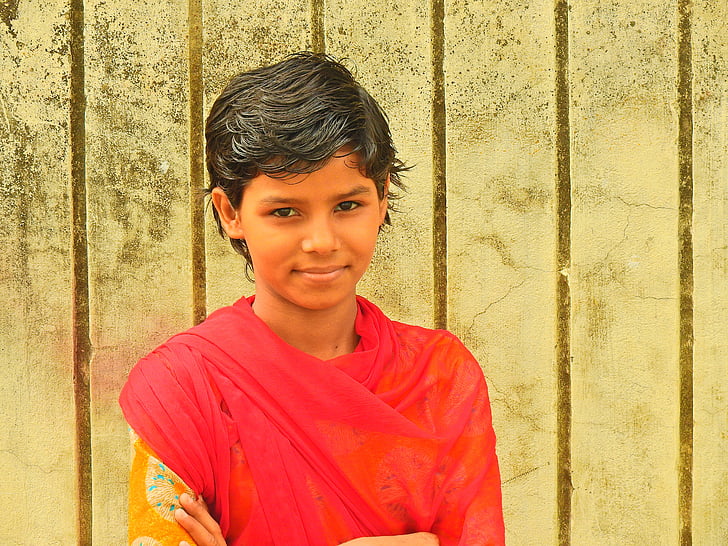 nepaliečių mergina, nepalganj, Katmandu, Nepalas gezisinden bir Portré, žmonės, vienas asmuo, Indijos kultūra