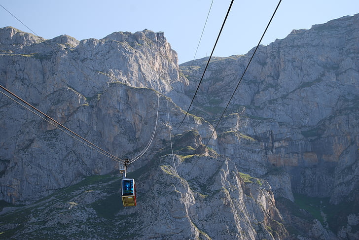 cable car, fuente dé, the cable, liébana, cantabria, rocks, mountain