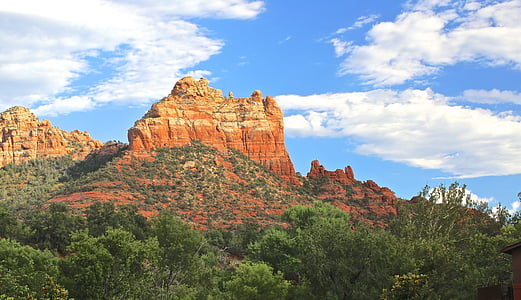 Sedona, Arizona, landskap, resor, sandsten, röd