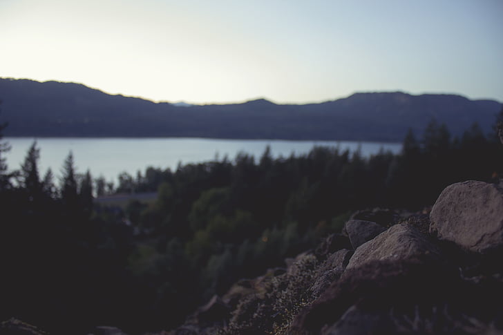 landscape, lake, water, mountains, rocks, nature, mountain