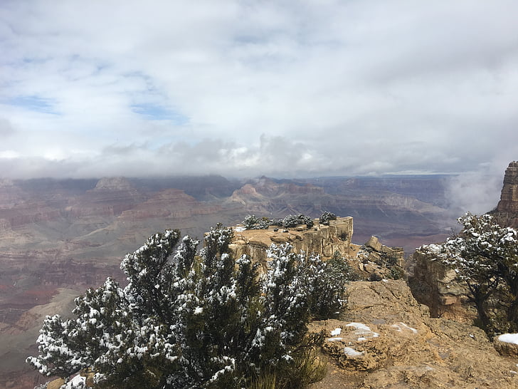 Grand canyon, naturskjønne, snø, Canyon, Grand, landskapet, Arizona