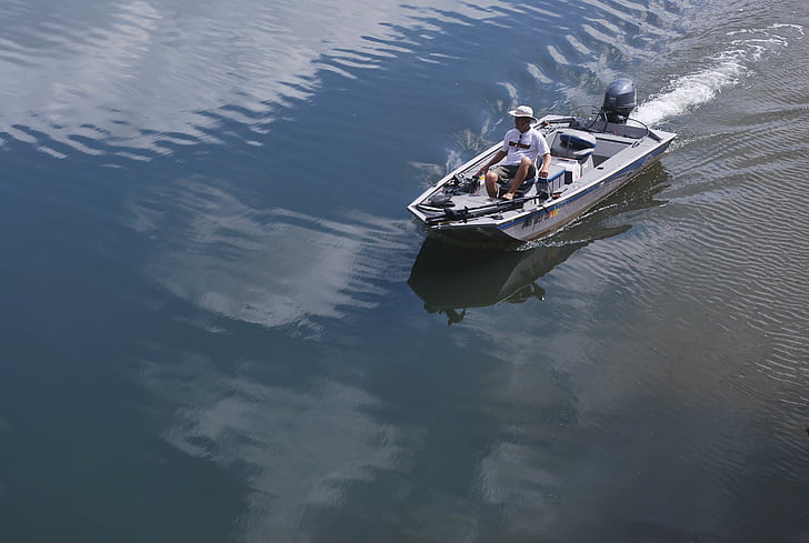 speedboat, motorboat, boating, boat, water, reflection