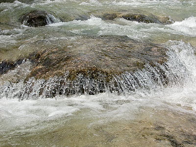air, aliran, batu, Creek, alam, jelas, Bach
