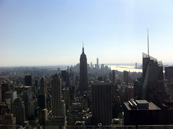 skyline, Amerika, New york, stad, Verenigde Staten, Big apple, New york city